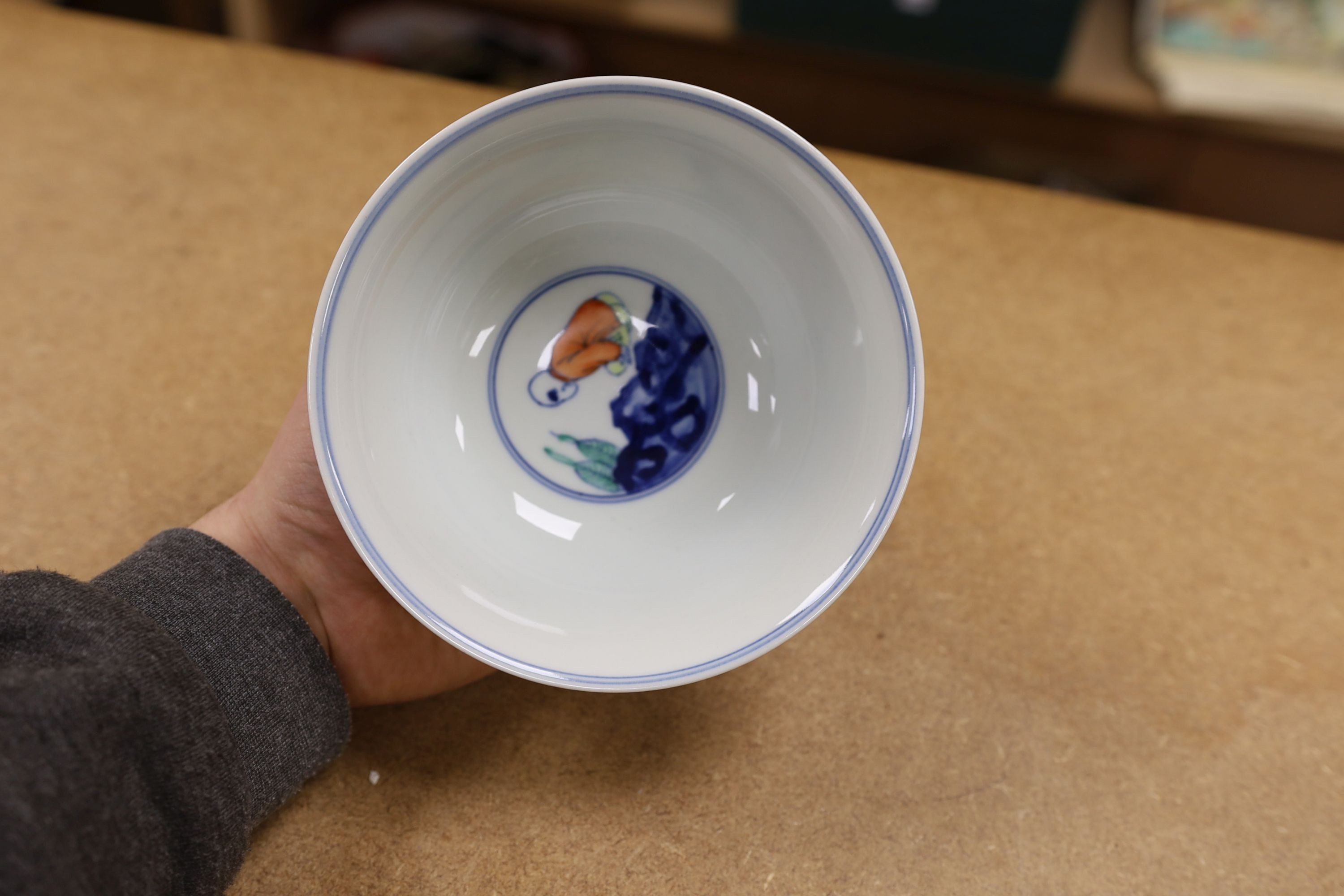 Two Chinese porcelain bowls, largest 15cm diameter